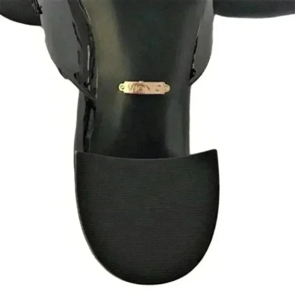 Vionic Plaza Annabel Mules Shoes Women 9.5 Black Patent Leather Block Heel NEW - Picture 7 of 7